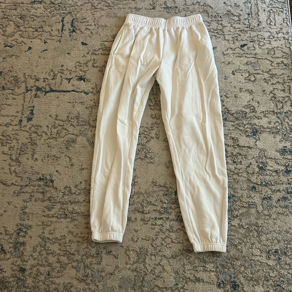 Boohoo white sweatpants